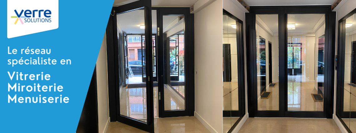 Verre Solutions - Création et installation d'un sas d'entrée d'immeuble
