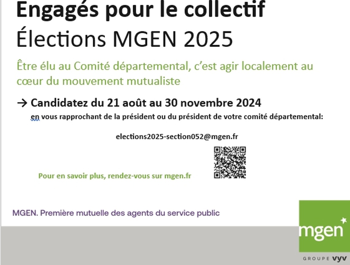 Section MGEN de la Haute-Marne - Elections CODEP 2025