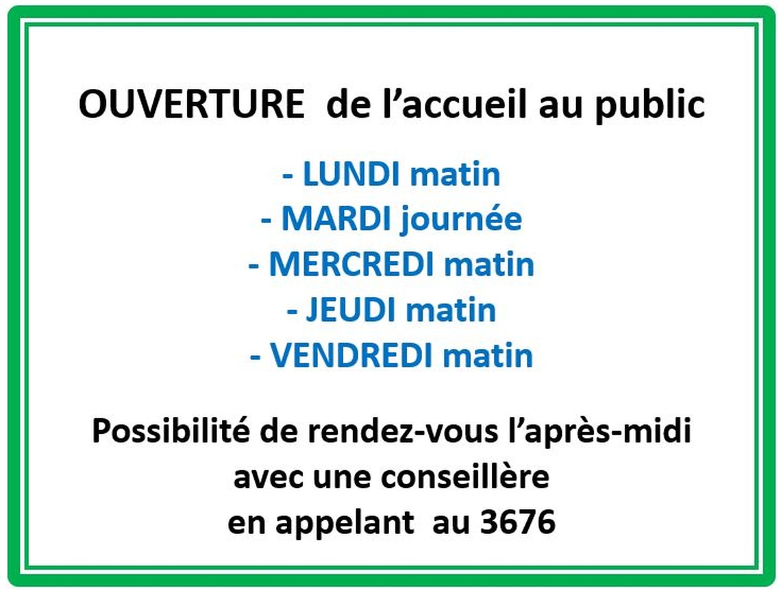 Section MGEN Pyrénées-Atlantiques - Modification temporaire des horaires d'ouverture de l'accueil