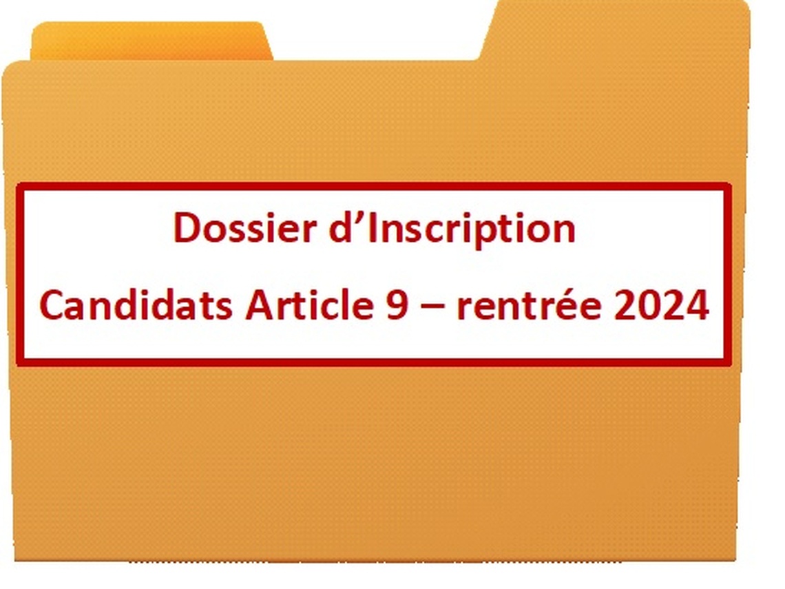 IFSI de La Verrière - Dossier d'inscription - candidat article 9