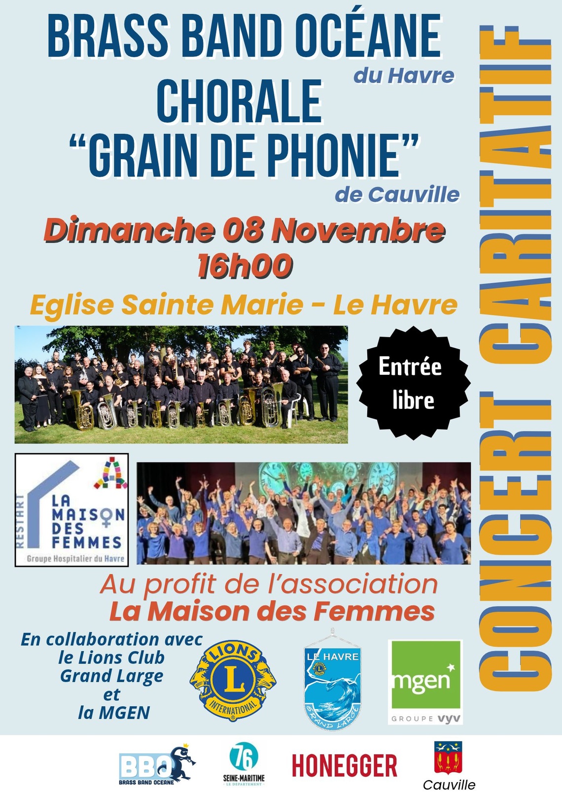 Espace Mutuel MGEN du Havre - Concert caritatif au Havre - 8 novembre