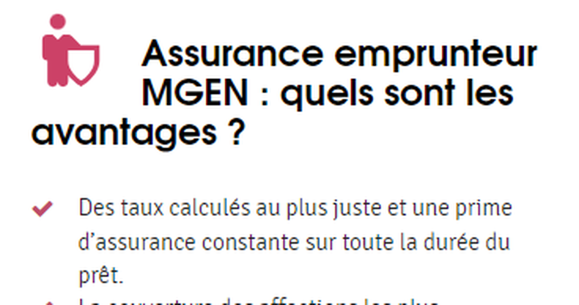 Espace Mutuel MGEN de Dunkerque - En quoi consiste le contrat Assurance Emprunteur MGEN ?