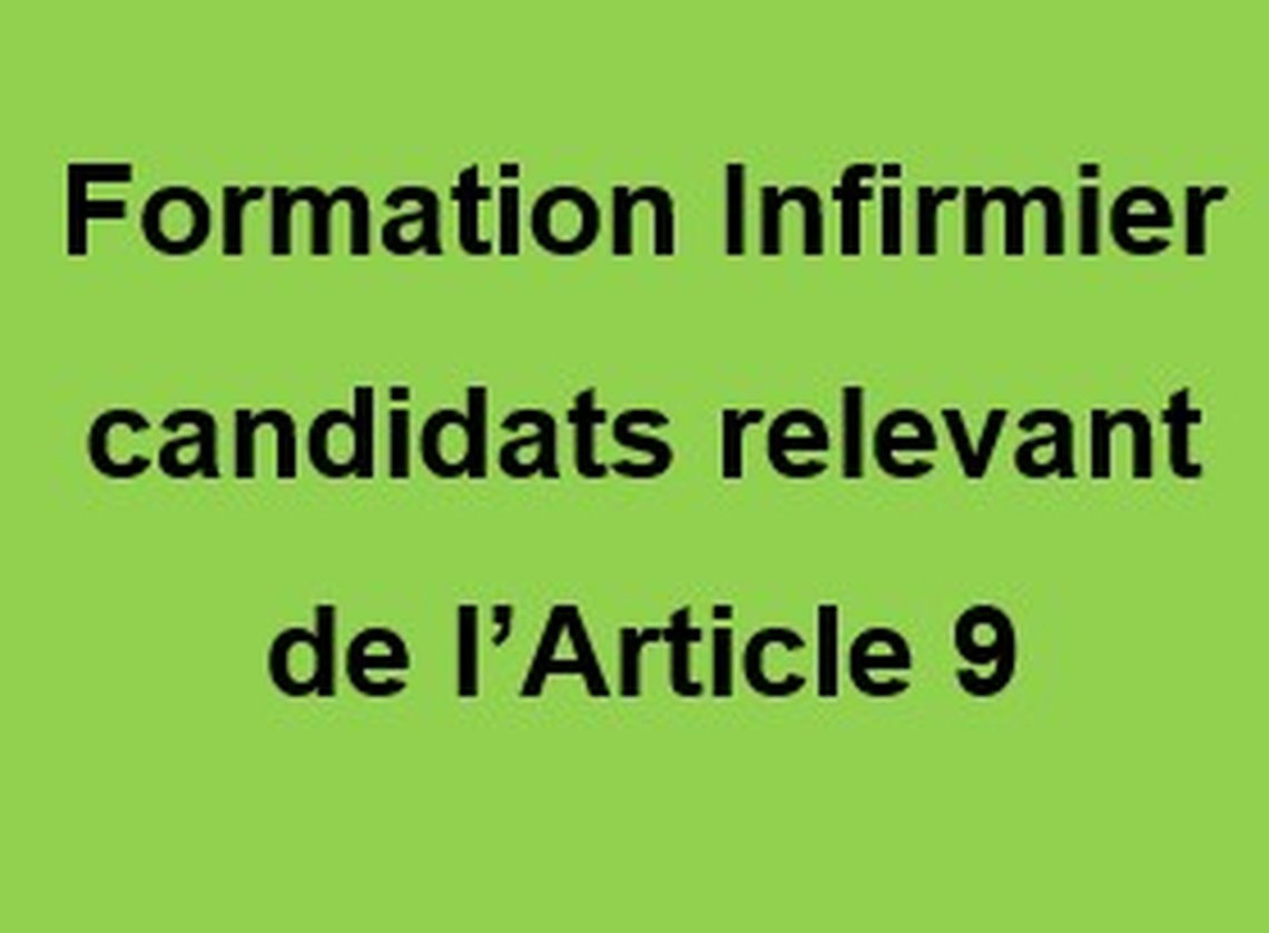 IFSI de La Verrière - Formation Infirmier - Candidats article 9