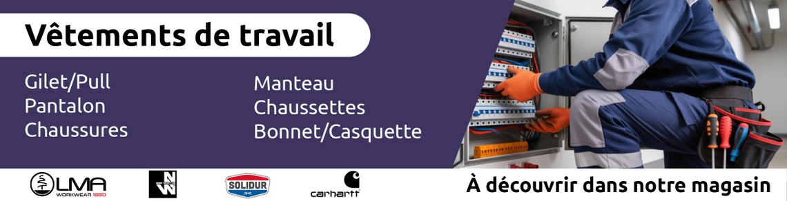 Les Briconautes - Bannière Vêtements de travail - O'Brico La Montagne