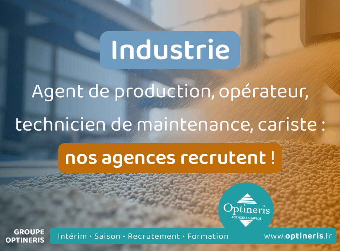 OPTINERIS MAUREPAS - Industrie : recrutement intérim avec Optineris