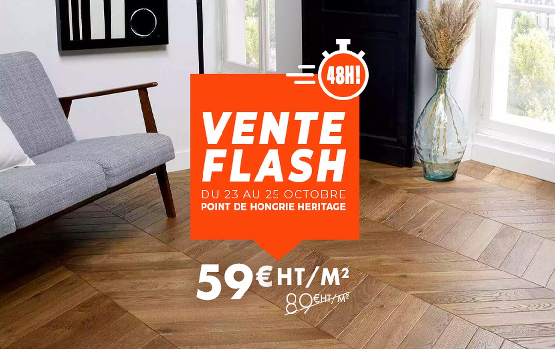 Decoplus Parquets Bastille Paris - VENTE FLASH POINT DE HONGRIE HERITAGE