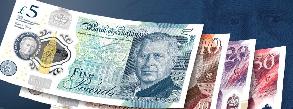 Or Expertise - La Banque d’Angleterre dévoile le Roi Charles III sur les billets de banque