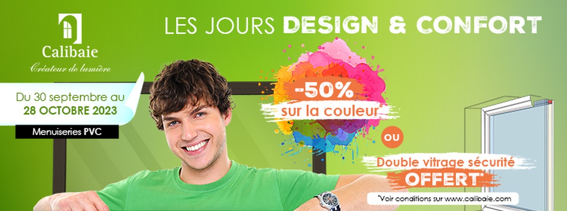Calibaie - Les jours design & confort - menuiseries PVC