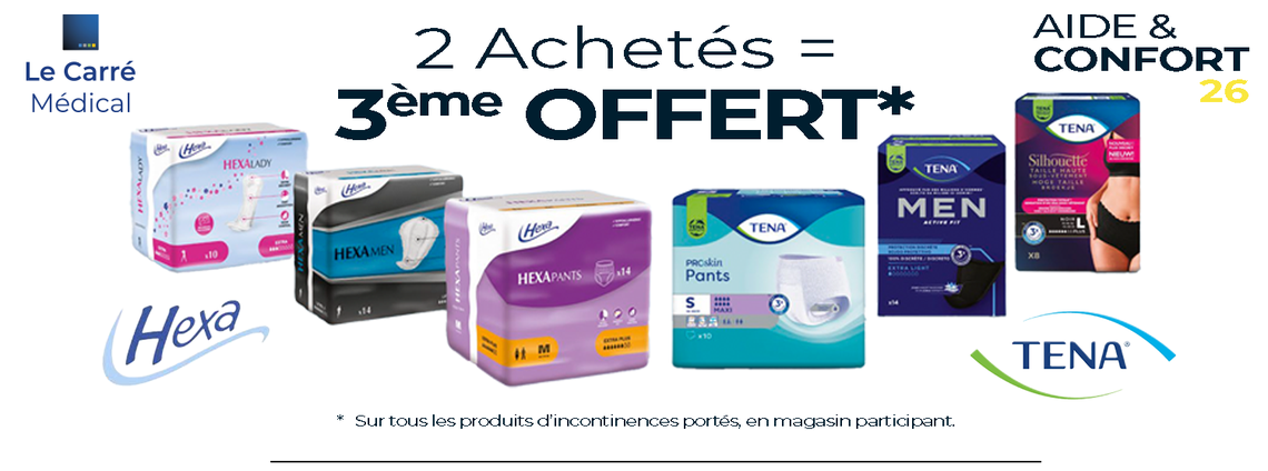 Le Carré Médical - 💙 Offre incontinence TENA & HEXA