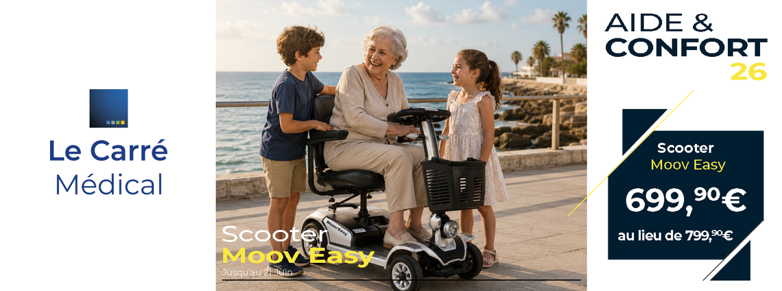 Le Carré Médical - 🛵 Scooter 4 roues MOOV’EASY – bougez en toute liberté