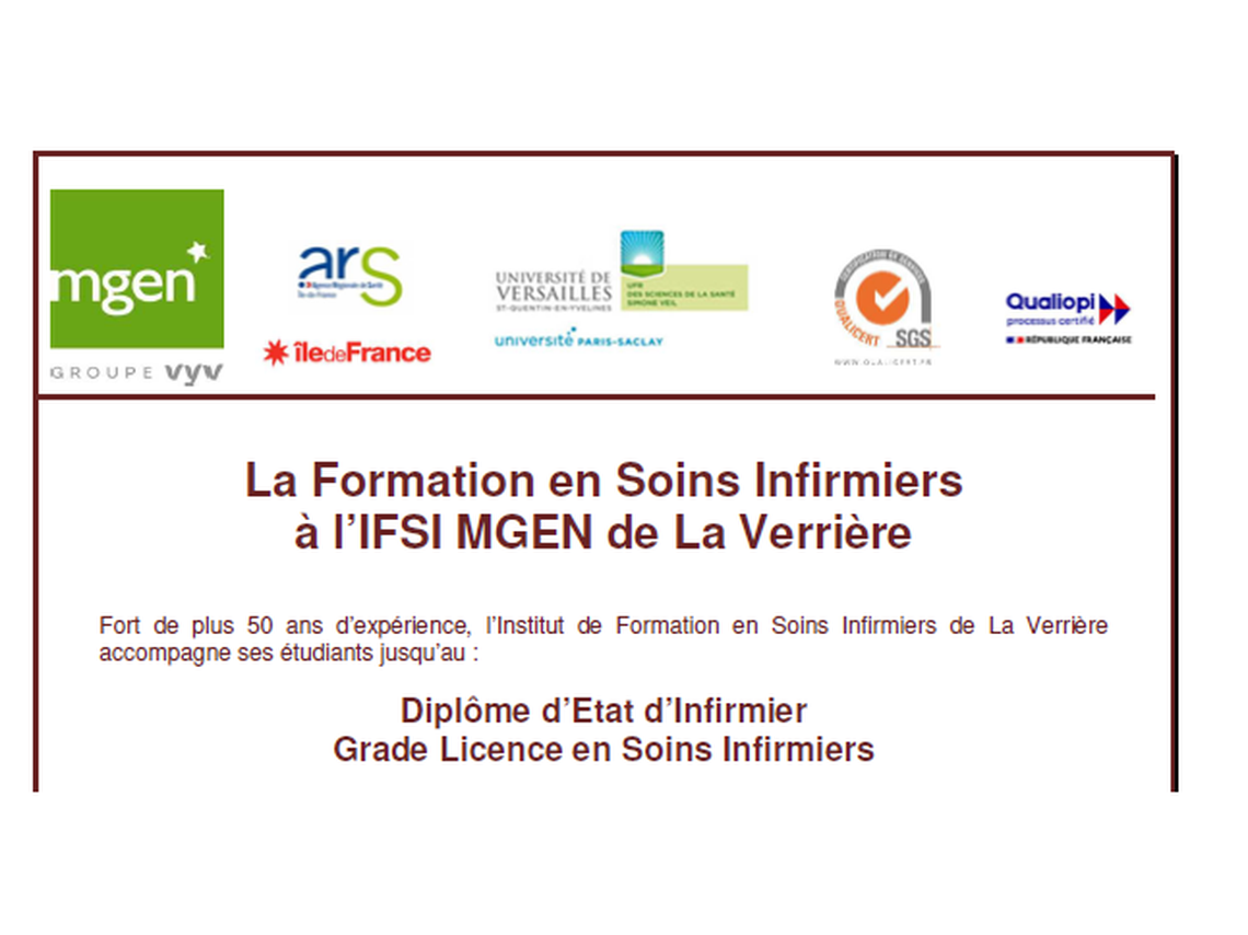 IFSI de La Verrière - Plaquette présentation IFSI