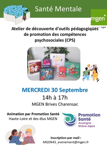 Agence MGEN de la Haute-Loire - Atelier Outils Pédagogiques