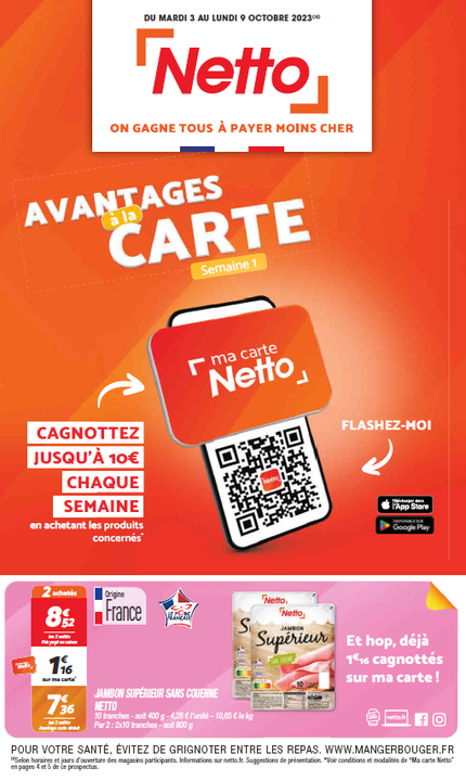 Netto Peronne - Du 03 au 09 Octobre 2023