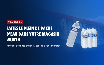 Würth Proxishop Cognac - Faites le plein de packs d'eau dans votre magasin Würth !