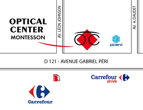 Detailed map to access to Opticien MONTESSON Optical Center