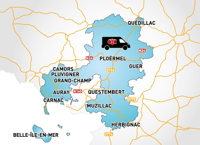 Detailed map to access to Optical Center OC MOBILE AURAY
