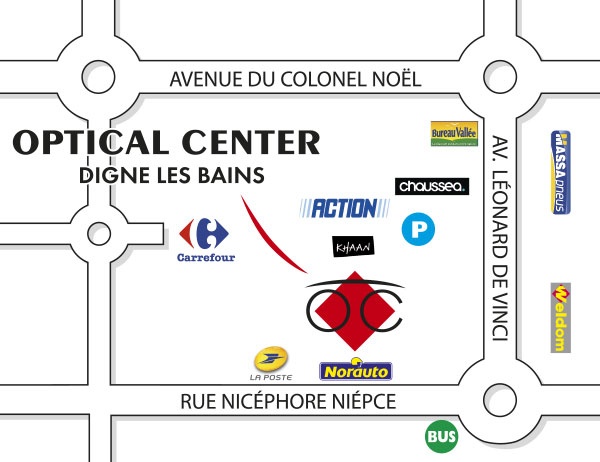 Detailed map to access to Opticien DIGNE-LES-BAINS Optical Center