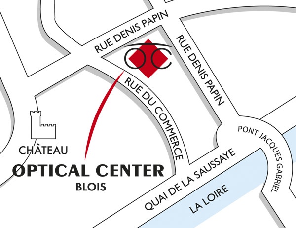 Detailed map to access to Opticien BLOIS Optical Center