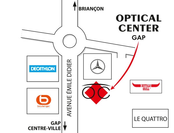 Gedetailleerd plan om toegang te krijgen tot Audioprothésiste GAP Optical Center