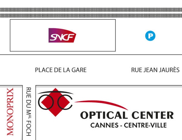 Detailed map to access to Audioprothésiste CANNES - CENTRE-VILLE Optical Center