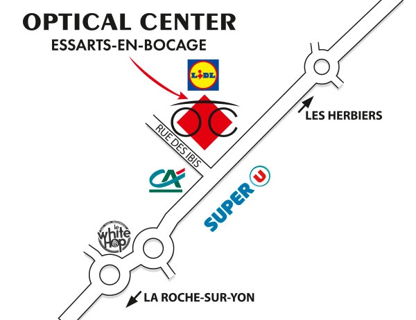 Detailed map to access to Audioprothésiste ESSARTS-EN-BOCAGE Optical Center