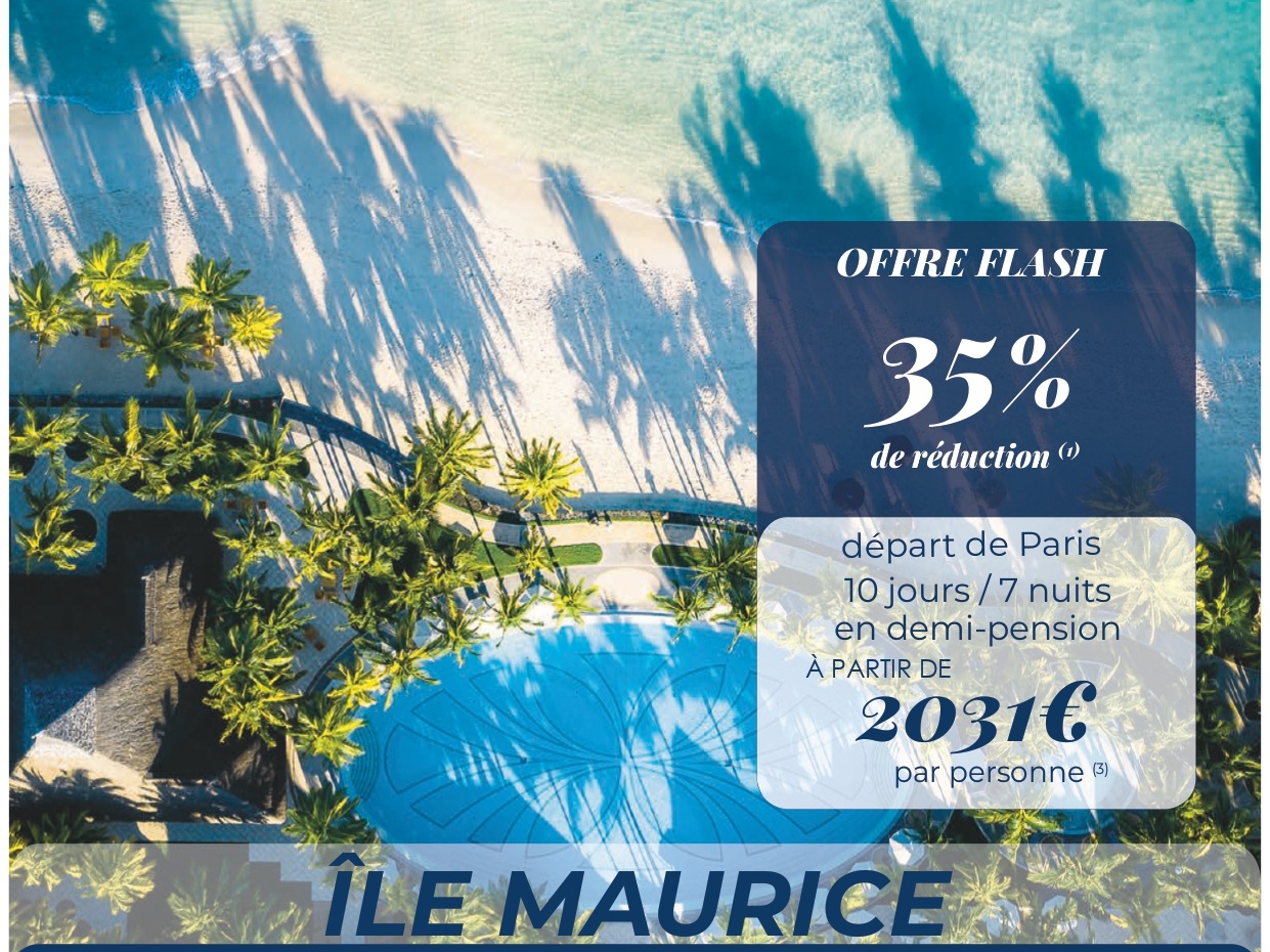 🌴💙 OFFRE FLASH – ÎLE MAURICE 💙🌴