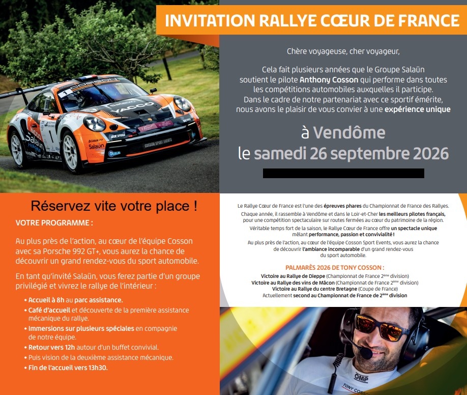 Vivez le Rallye de l'intérieur !