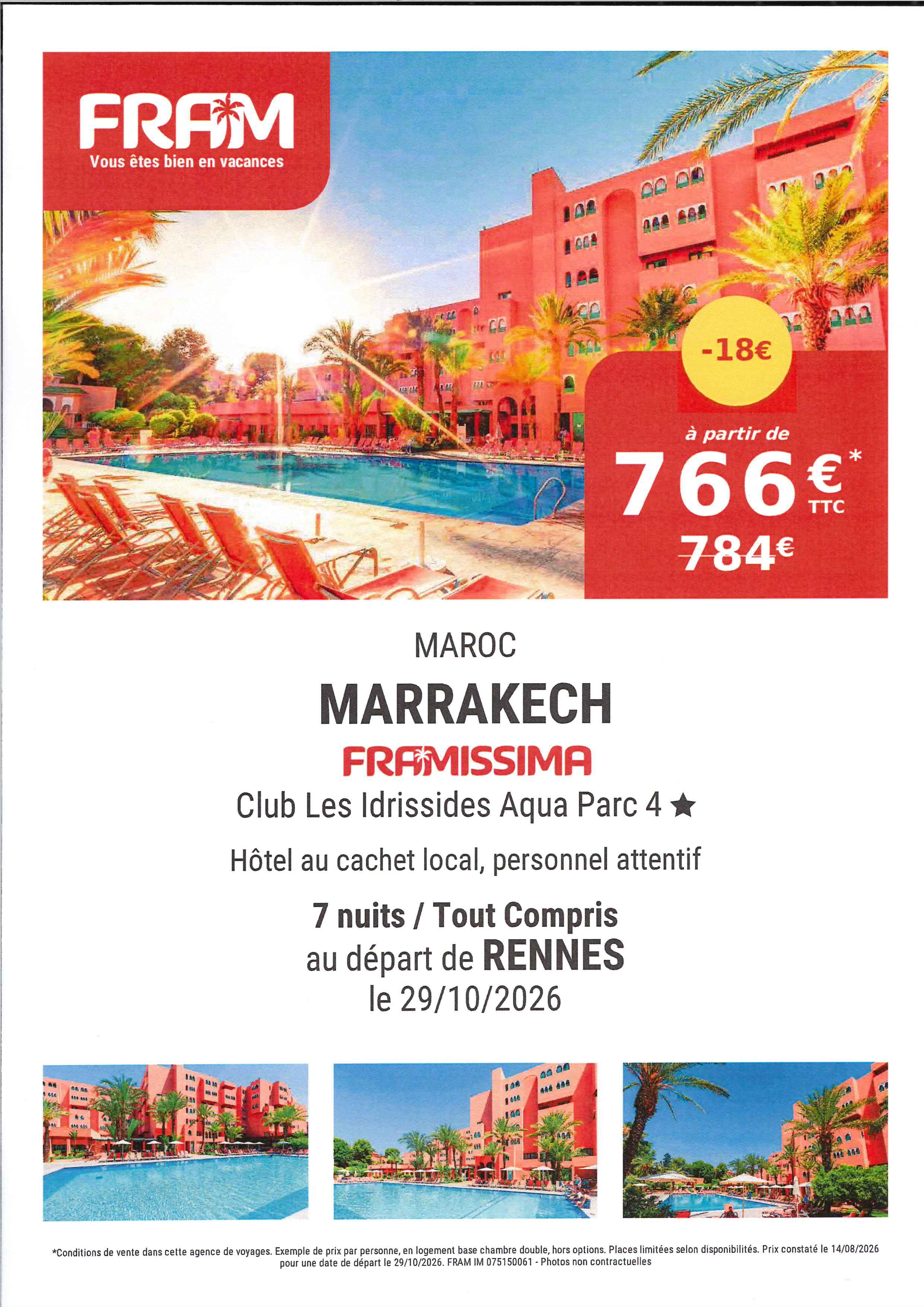 MARRAKECH VOUS TEND LES BRAS ! ☀️🌴DEPART DE RENNES